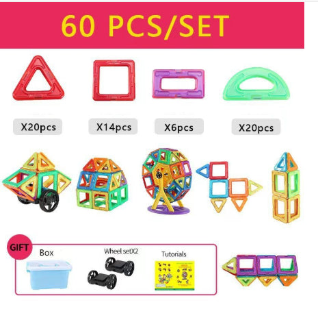 Mattoncini Magnetici Fai da Te Giocattoli Magnetici Per Bambini Set di Costruzioni Designer Regali Per Bambini Giocattoli