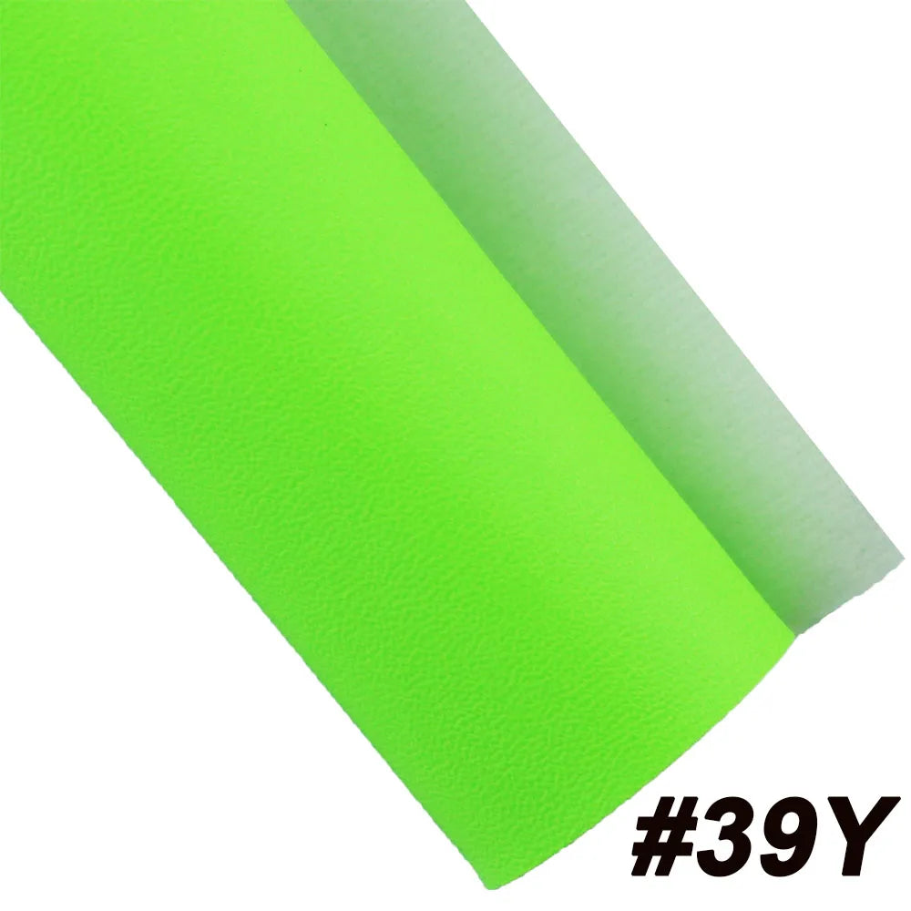 30x132cm Roll Neon Pink Yellow Litchi Textured Soft Faux Synthetic PU Leather Fabric For Handbags Bows Sewing Craft DIY BH469