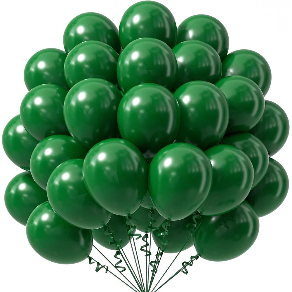 10/12inch 10/20/30pcs Red Royal Blue Balloons Yellow Jungle Green Ballon Carnival Circus Globos Baby Shower Birthday Party Decor