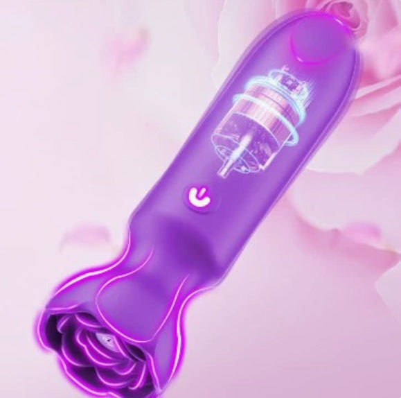 Mini vibratore a proiettile ricaricabile a forma di rosa, controllato da APP, potente e silenzioso, massaggiatore personale portatile per donne