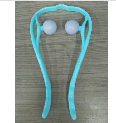 Massaggiatore manuale multifunzione per il collo a sei ruote con rulli massaggianti e per alleviare la tensione