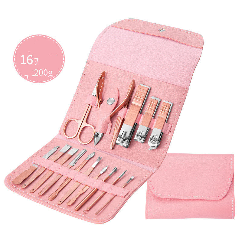 Set di Forbici Professionali, Tagliaunghie, Cucchiaino per Orecchie, Pinze per Pellicine, Tronchesine per Unghie, Coltello per Pedicure, Strumento per Rimuovere l'Unghia Incarnita