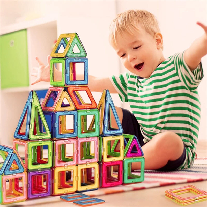 Mattoncini Magnetici Fai da Te Giocattoli Magnetici Per Bambini Set di Costruzioni Designer Regali Per Bambini Giocattoli