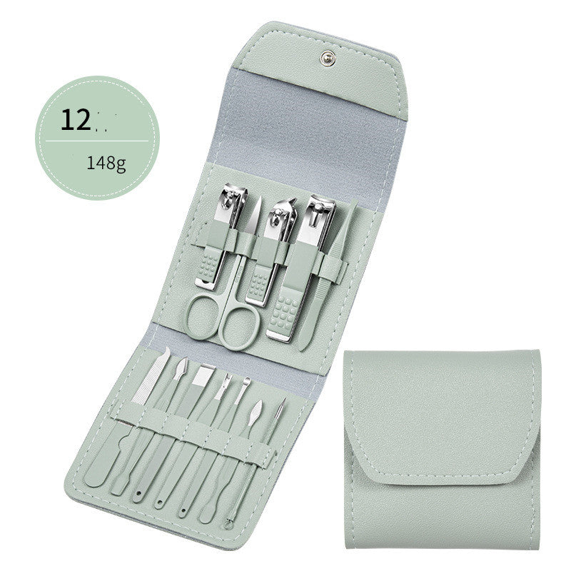 Set di Forbici Professionali, Tagliaunghie, Cucchiaino per Orecchie, Pinze per Pellicine, Tronchesine per Unghie, Coltello per Pedicure, Strumento per Rimuovere l'Unghia Incarnita
