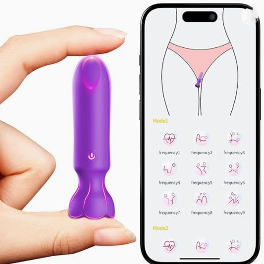 Rose-Shaped Rechargeable Mini Bullet Vibrator, APP-Controlled, Quiet Powerful, Portable Personal Massager For Women