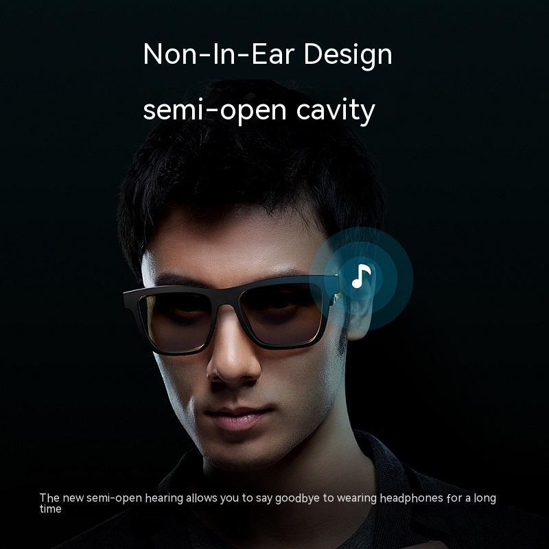 Occhiali intelligenti con tecnologia futuristica, auricolare Bluetooth e occhiali da sole