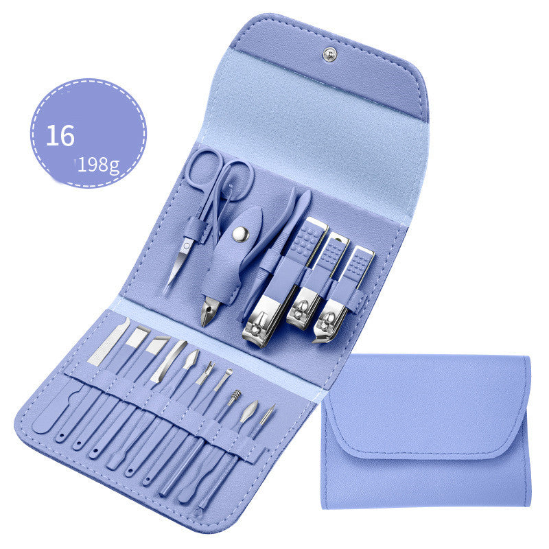 Set di Forbici Professionali, Tagliaunghie, Cucchiaino per Orecchie, Pinze per Pellicine, Tronchesine per Unghie, Coltello per Pedicure, Strumento per Rimuovere l'Unghia Incarnita