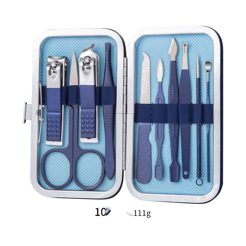 Set di Forbici Professionali, Tagliaunghie, Cucchiaino per Orecchie, Pinze per Pellicine, Tronchesine per Unghie, Coltello per Pedicure, Strumento per Rimuovere l'Unghia Incarnita