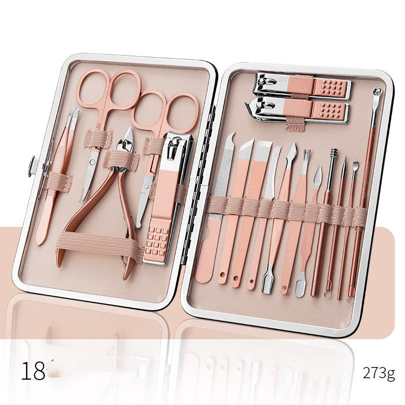 Set di Forbici Professionali, Tagliaunghie, Cucchiaino per Orecchie, Pinze per Pellicine, Tronchesine per Unghie, Coltello per Pedicure, Strumento per Rimuovere l'Unghia Incarnita