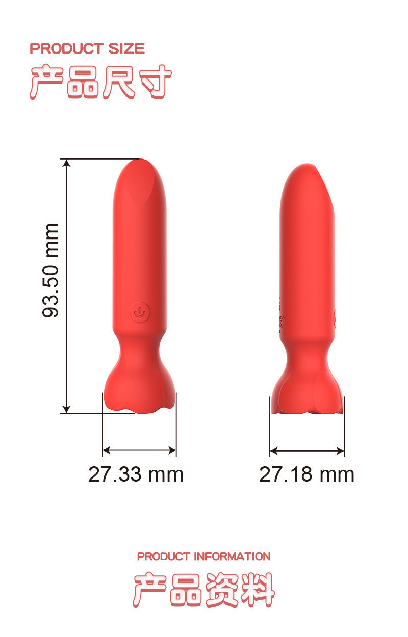 Mini vibratore a proiettile ricaricabile a forma di rosa, controllato da APP, potente e silenzioso, massaggiatore personale portatile per donne