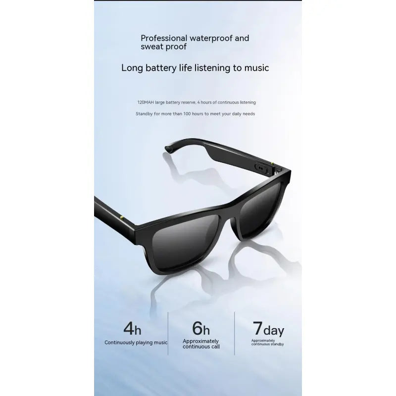 Occhiali intelligenti con tecnologia futuristica, auricolare Bluetooth e occhiali da sole