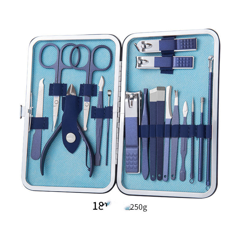 Set di Forbici Professionali, Tagliaunghie, Cucchiaino per Orecchie, Pinze per Pellicine, Tronchesine per Unghie, Coltello per Pedicure, Strumento per Rimuovere l'Unghia Incarnita