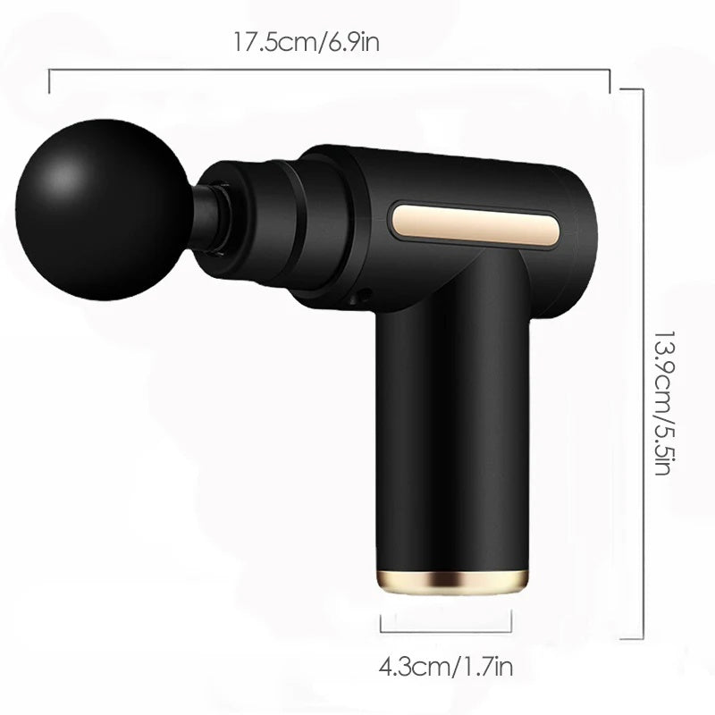 Pistola Massaggiante per Rilassamento Muscolare Profondo, Massaggio al Collo, Attrezzatura Elettrica per Fitness, Riduzione del Rumore, Unisex.