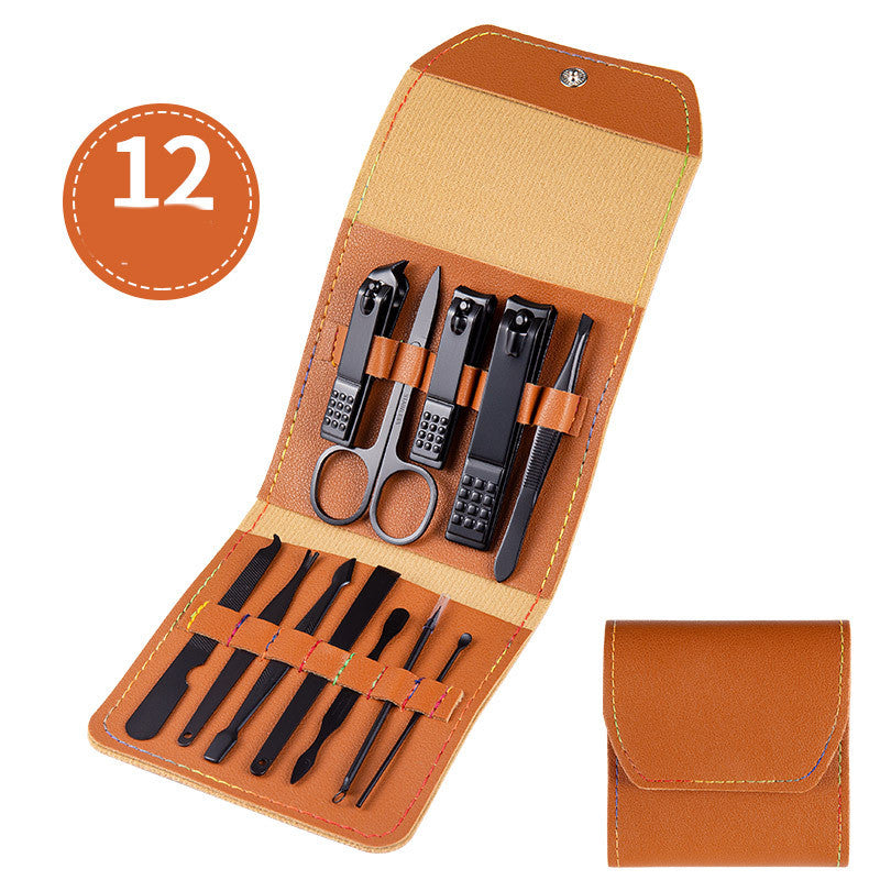Set di Forbici Professionali, Tagliaunghie, Cucchiaino per Orecchie, Pinze per Pellicine, Tronchesine per Unghie, Coltello per Pedicure, Strumento per Rimuovere l'Unghia Incarnita