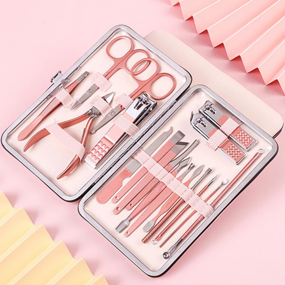 Set di Forbici Professionali, Tagliaunghie, Cucchiaino per Orecchie, Pinze per Pellicine, Tronchesine per Unghie, Coltello per Pedicure, Strumento per Rimuovere l'Unghia Incarnita
