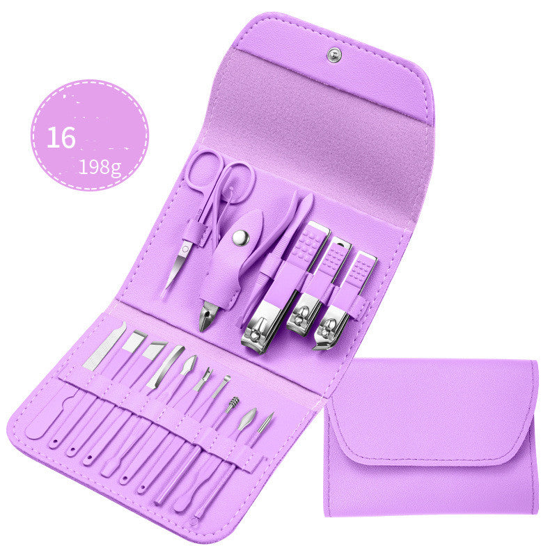 Set di Forbici Professionali, Tagliaunghie, Cucchiaino per Orecchie, Pinze per Pellicine, Tronchesine per Unghie, Coltello per Pedicure, Strumento per Rimuovere l'Unghia Incarnita