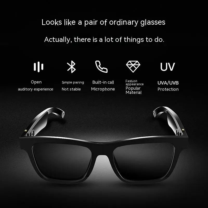 Occhiali intelligenti con tecnologia futuristica, auricolare Bluetooth e occhiali da sole