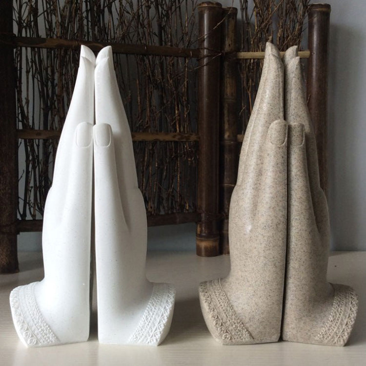 Scultura Decorativa Creativa a Forma di Mano di Buddha in Resina per la Casa