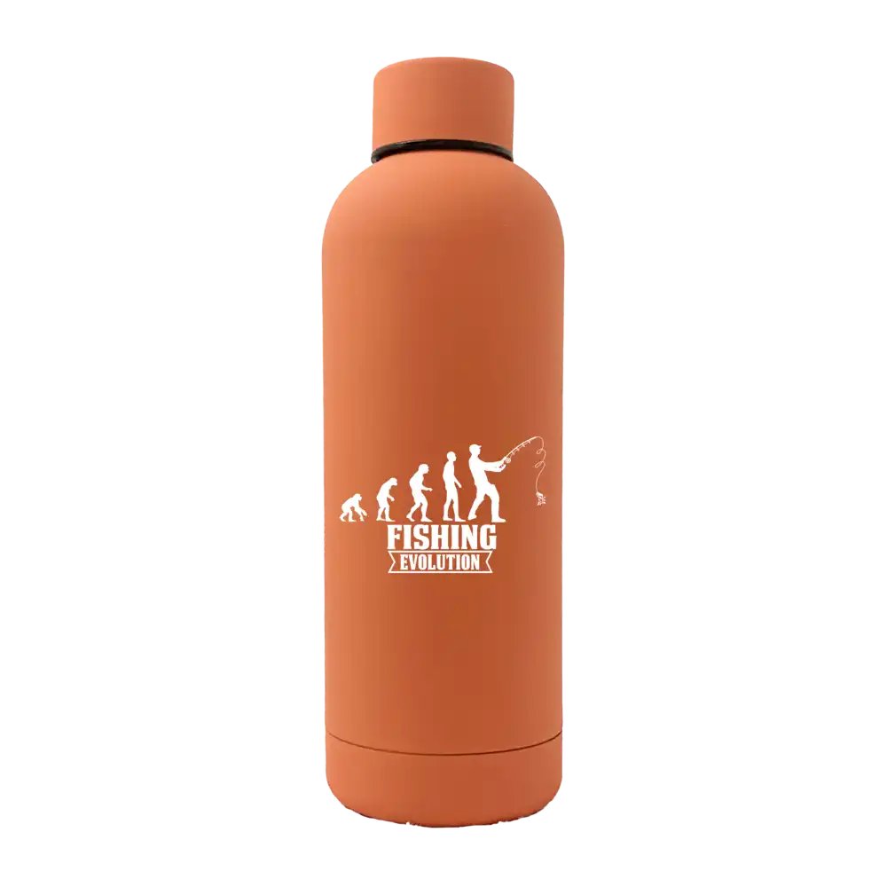 Fishing Evolution Borraccia in Acciaio Inox Gommata da 17 once