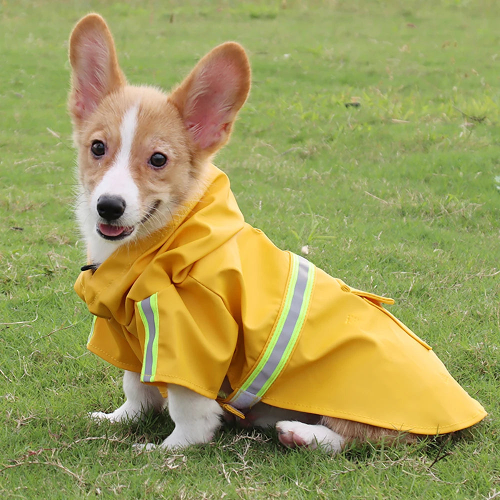Pet poncho Dog Raincoats Reflective Small Large Dogs Rain Coat Waterproof Jacket S-5XL Fashion Outdoor Breathable Puppy Clothes