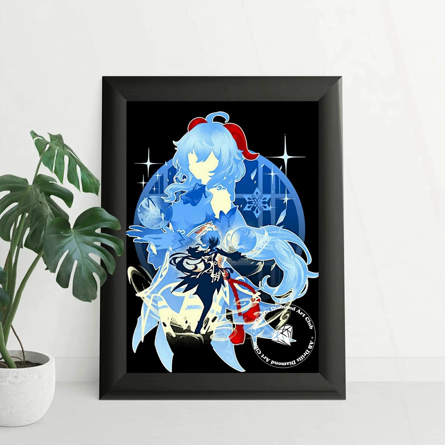 Genshin Impact 5D DIY AB Diamond Painting Anime Game Girl Xiao And Zhongli Cross Stitch Rhinestones Mosaic Embroidery Home Decor