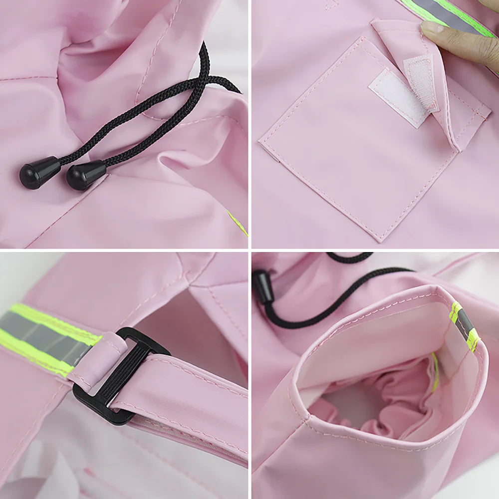 Pet poncho Dog Raincoats Reflective Small Large Dogs Rain Coat Waterproof Jacket S-5XL Fashion Outdoor Breathable Puppy Clothes