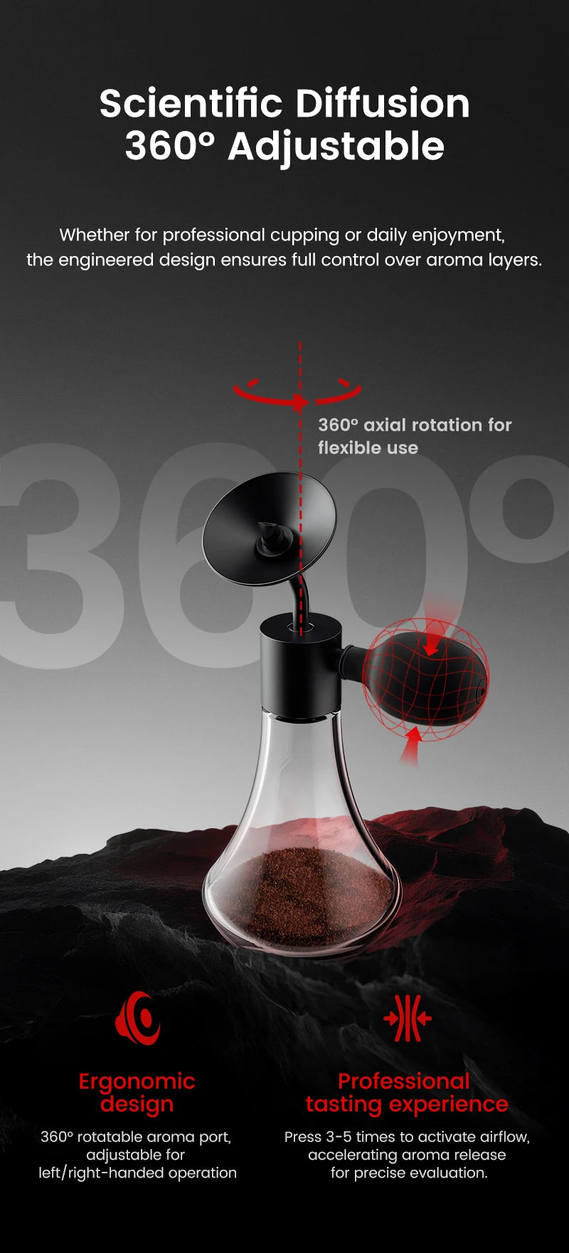 MHW-3BOMBER Coffee Aroma Bottle & Display Jar Coffee Bean Container Sample Storage Jar Coffee Scent Display For Barista Tasting