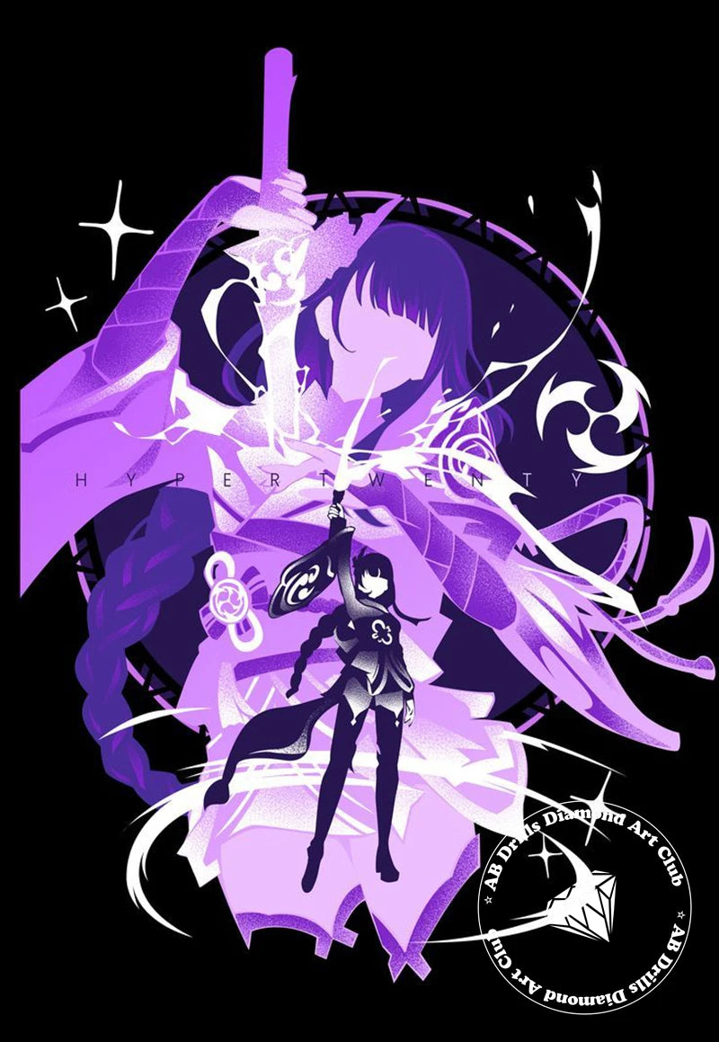 Genshin Impact 5D DIY AB Diamond Painting Anime Game Girl Xiao And Zhongli Cross Stitch Rhinestones Mosaic Embroidery Home Decor