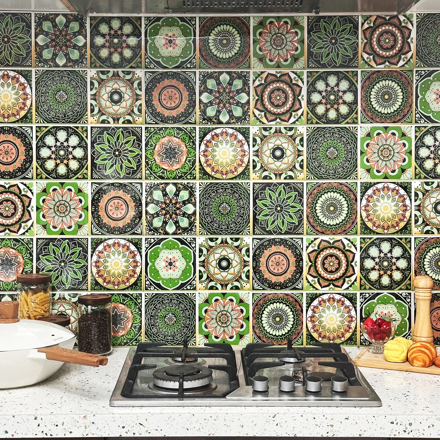 Classic Tile Self-adhesive Wallpaper, Waterproof Thickened PE Foam Wall Sticker for Bedroom, Bathroom, Kitchen, Tile Sticker