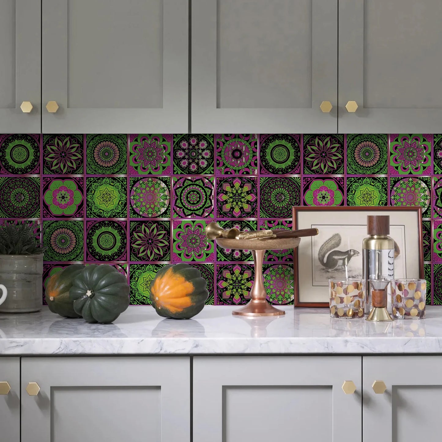 Classic Tile Self-adhesive Wallpaper, Waterproof Thickened PE Foam Wall Sticker for Bedroom, Bathroom, Kitchen, Tile Sticker