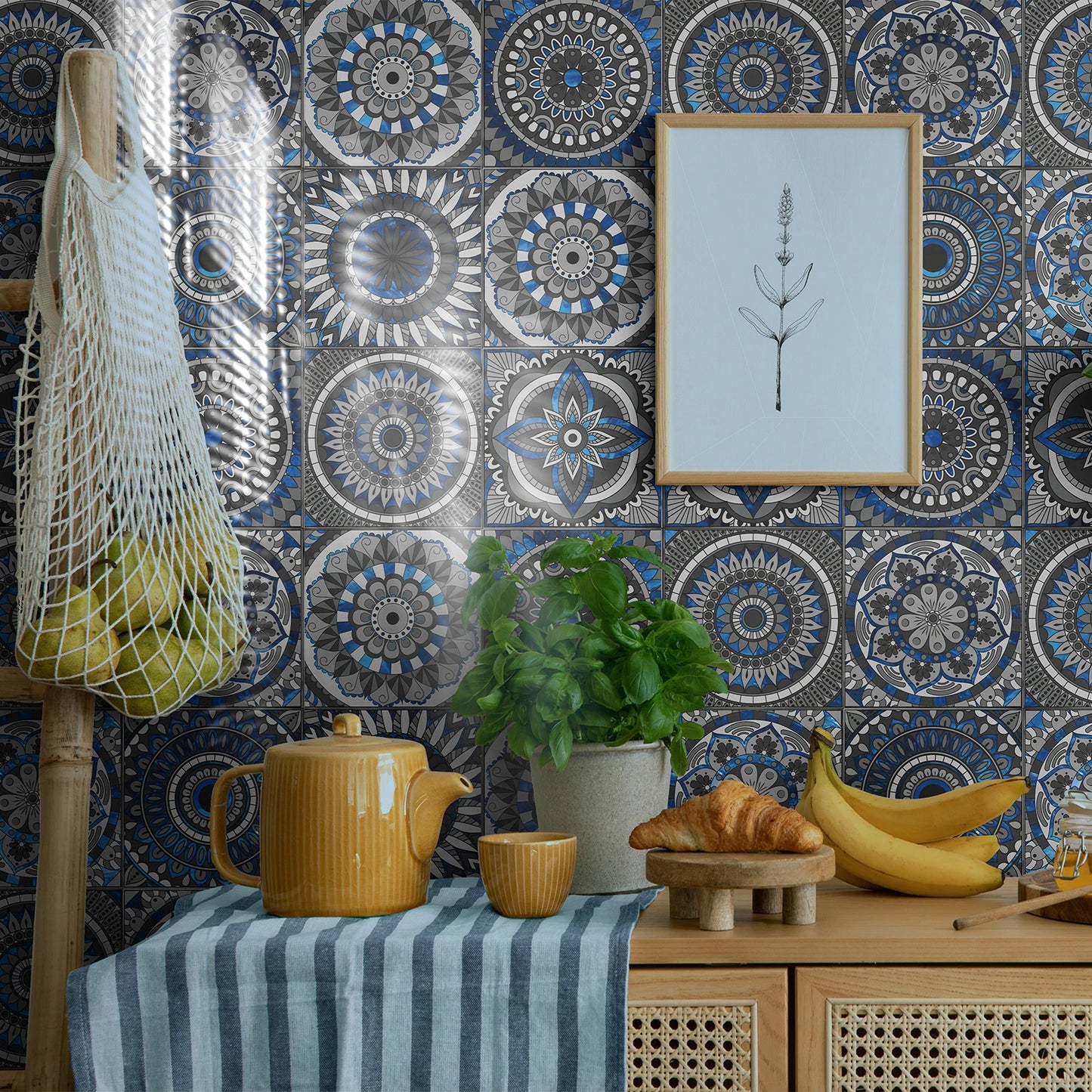 Classic Tile Self-adhesive Wallpaper, Waterproof Thickened PE Foam Wall Sticker for Bedroom, Bathroom, Kitchen, Tile Sticker