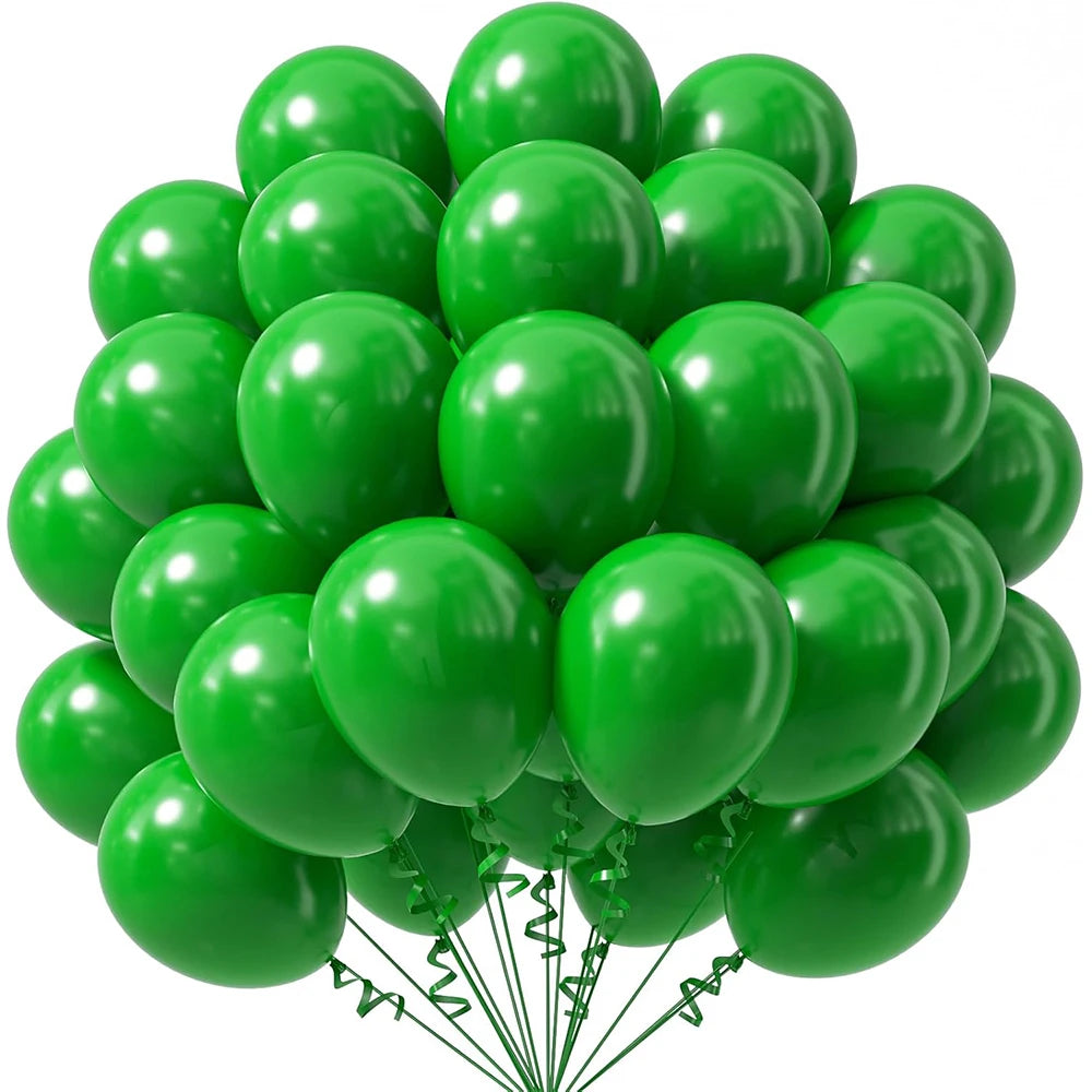 10/12inch 10/20/30pcs Red Royal Blue Balloons Yellow Jungle Green Ballon Carnival Circus Globos Baby Shower Birthday Party Decor