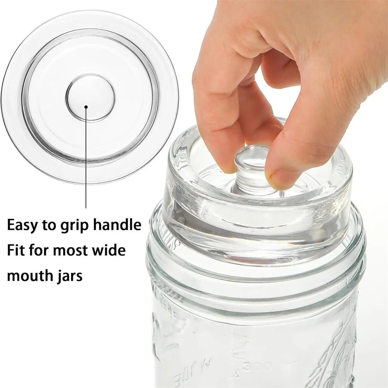 1/2pcs Fermented Glass Weights Wide Mouth Jars Lids Kitchen Gadgets Sealed Storage Container Lids Cheese Fermentation