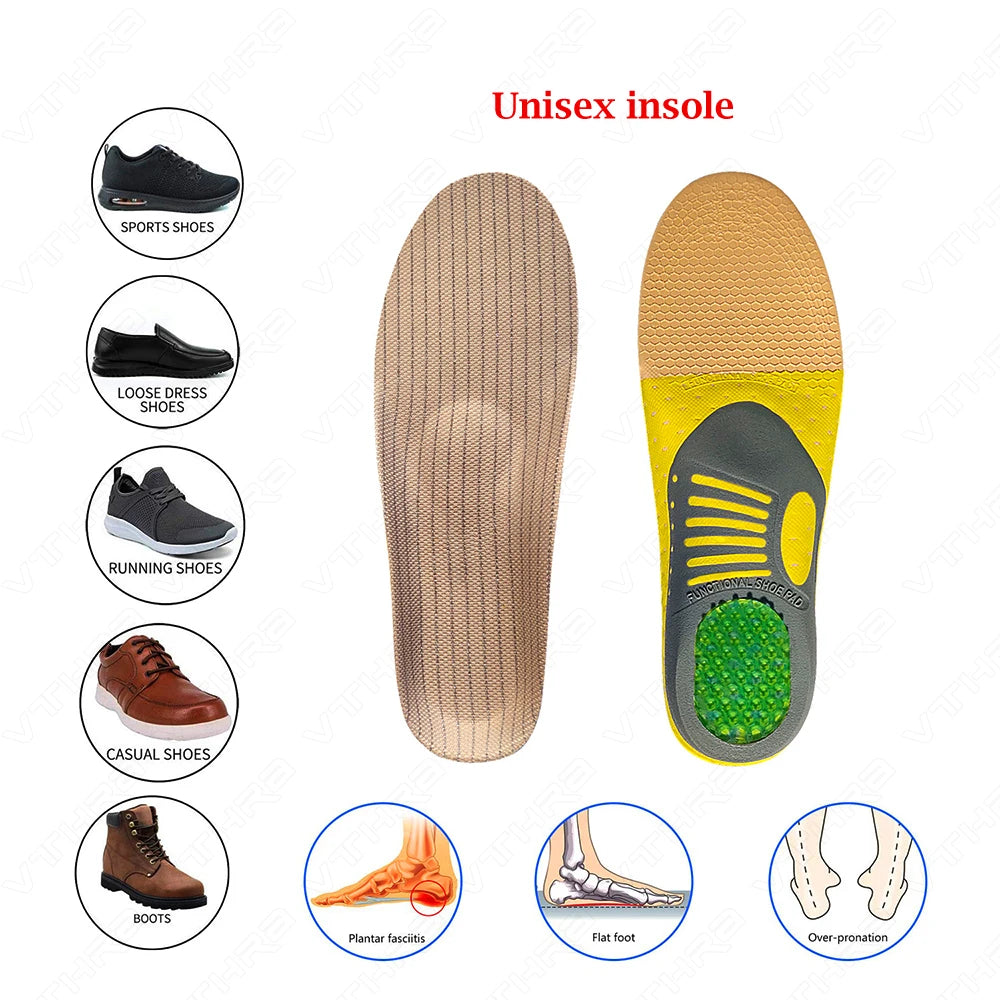 VTHRA Flat Feet Insoles Arch Support Insole Orthopedic Shoes Sole for Men Women Orthopedic Shoe Pad O/X Leg Correction Foot Care