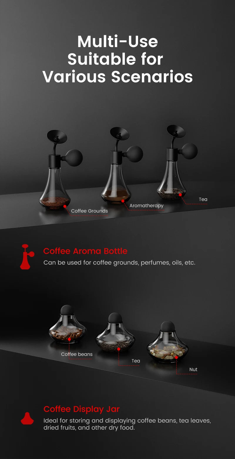 MHW-3BOMBER Coffee Aroma Bottle & Display Jar Coffee Bean Container Sample Storage Jar Coffee Scent Display For Barista Tasting