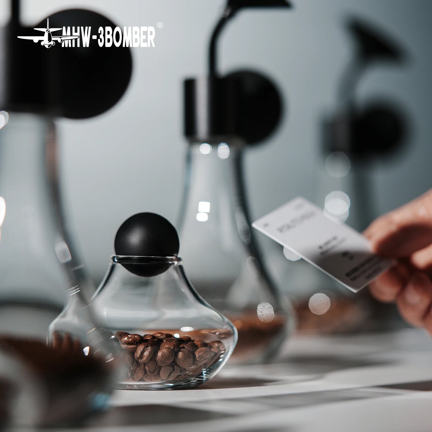 MHW-3BOMBER Coffee Aroma Bottle & Display Jar Coffee Bean Container Sample Storage Jar Coffee Scent Display For Barista Tasting