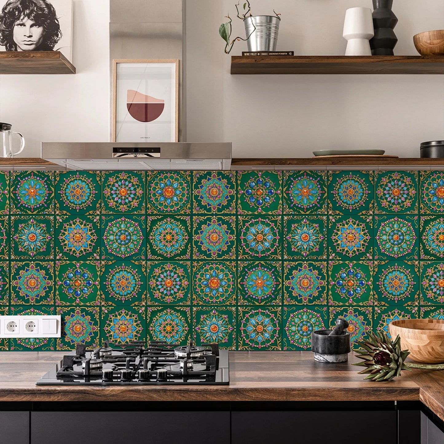 Classic Tile Self-adhesive Wallpaper, Waterproof Thickened PE Foam Wall Sticker for Bedroom, Bathroom, Kitchen, Tile Sticker