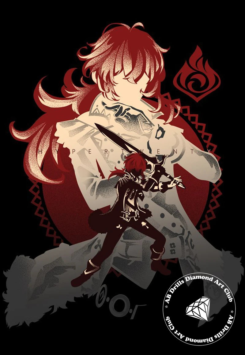 Genshin Impact 5D DIY AB Diamond Painting Anime Game Girl Xiao And Zhongli Cross Stitch Rhinestones Mosaic Embroidery Home Decor