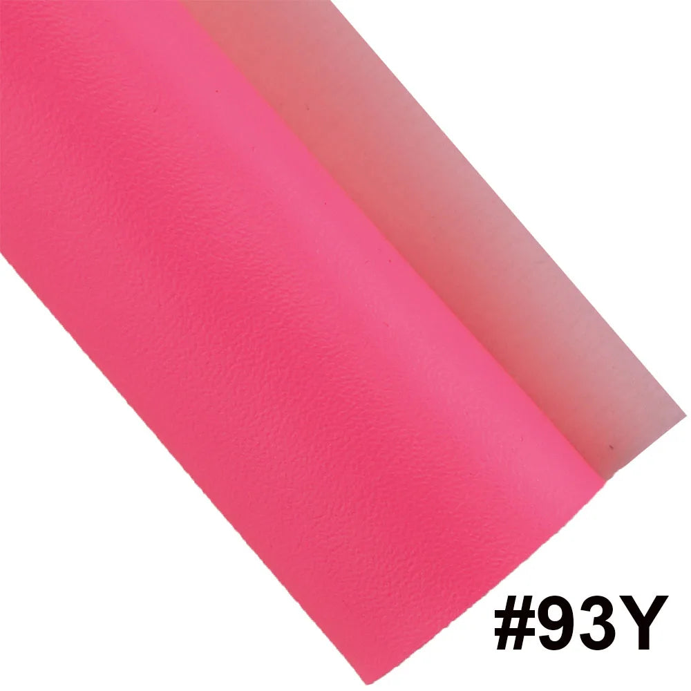 30x132cm Roll Neon Pink Yellow Litchi Textured Soft Faux Synthetic PU Leather Fabric For Handbags Bows Sewing Craft DIY BH469