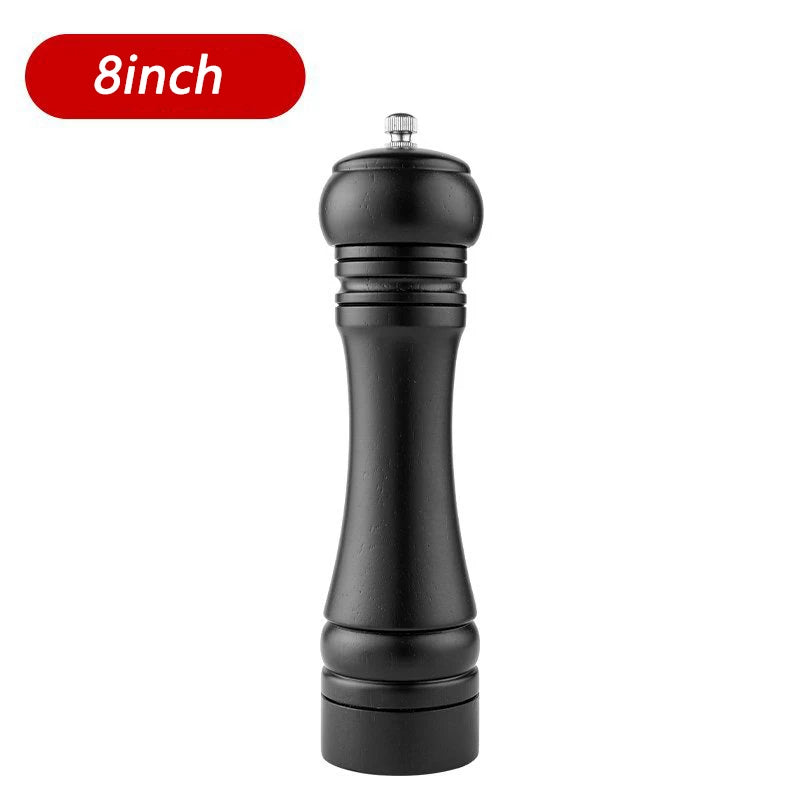 5/8/10 Inch Solid Wood Salt and Pepper Mills Spice Grain Grinder with Adjustable Ceramic Grinding Core Kitchen Tools Mills