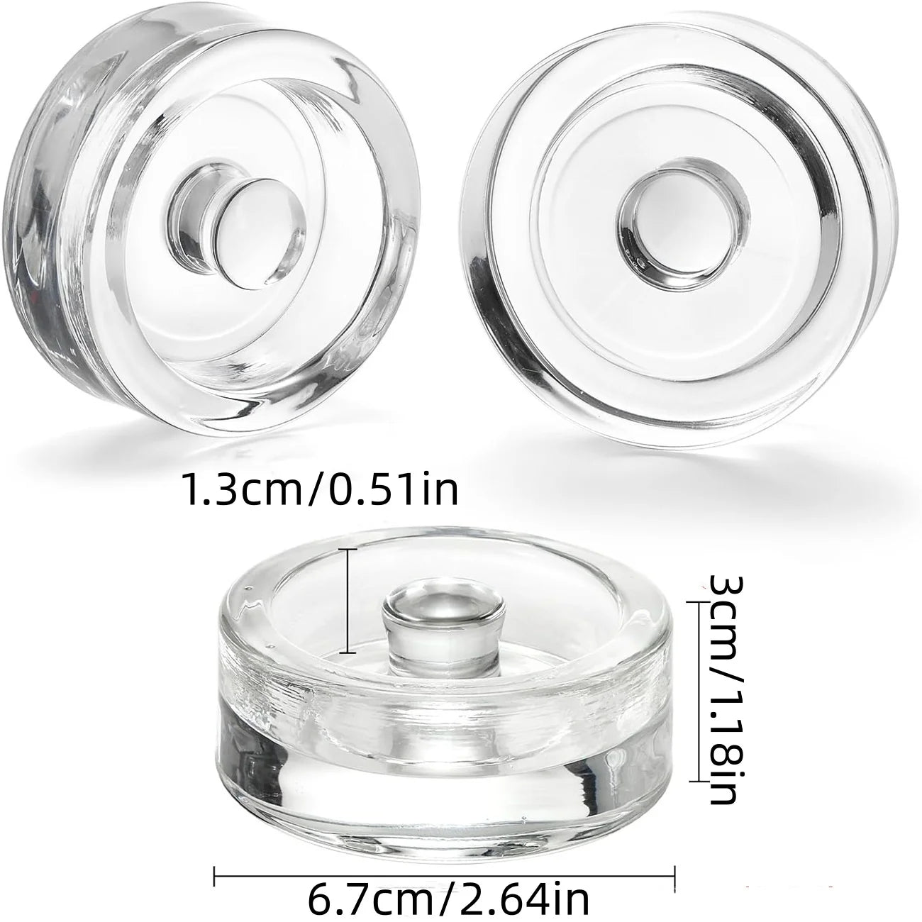 1/2pcs Fermented Glass Weights Wide Mouth Jars Lids Kitchen Gadgets Sealed Storage Container Lids Cheese Fermentation