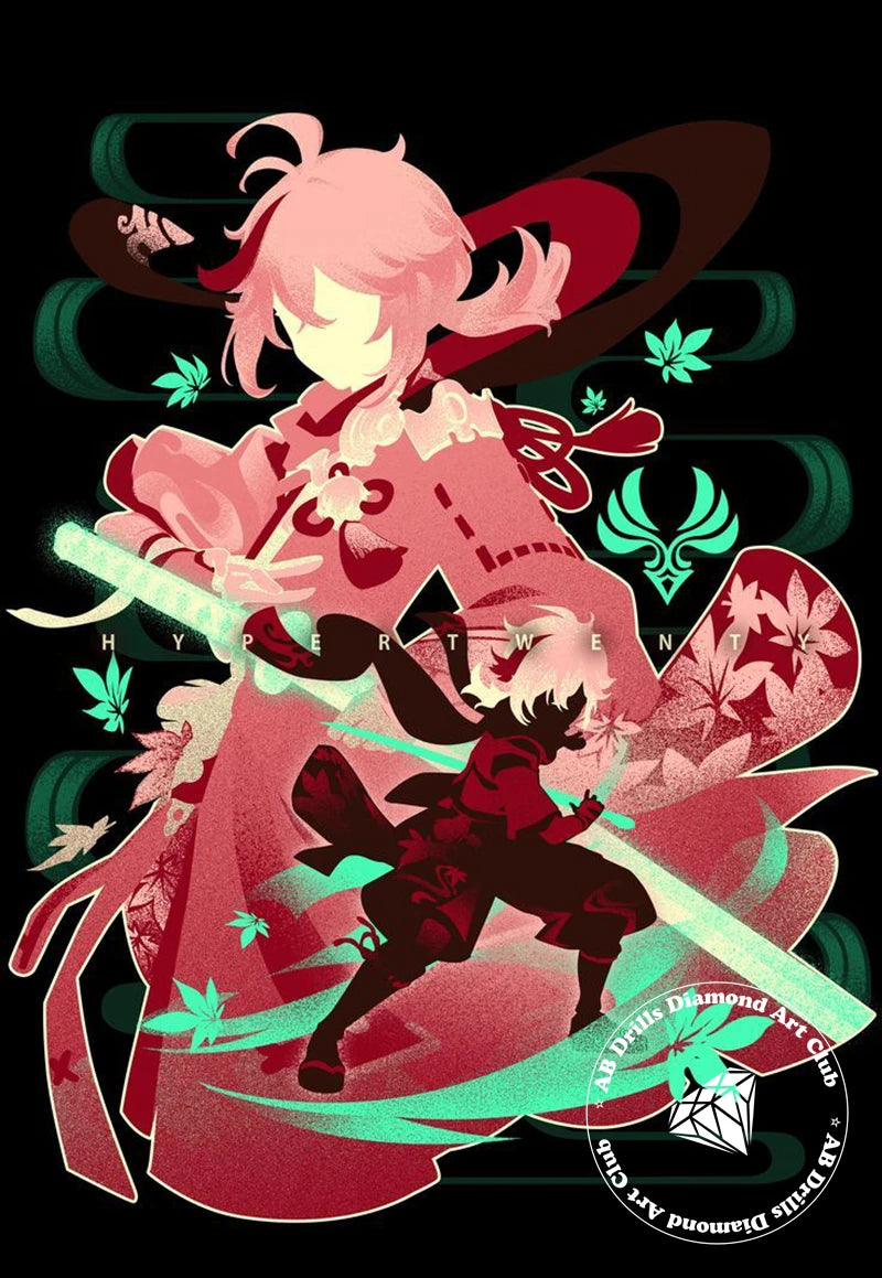 Genshin Impact 5D DIY AB Diamond Painting Anime Game Girl Xiao And Zhongli Cross Stitch Rhinestones Mosaic Embroidery Home Decor