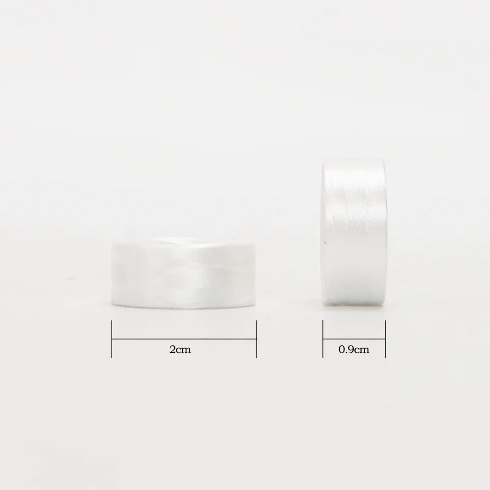 144 Eco-friendly Coreless Prewound Bobbins Thread Sideless Style L 60WT Polyester 145 Meters Long White And Black Colors Choice