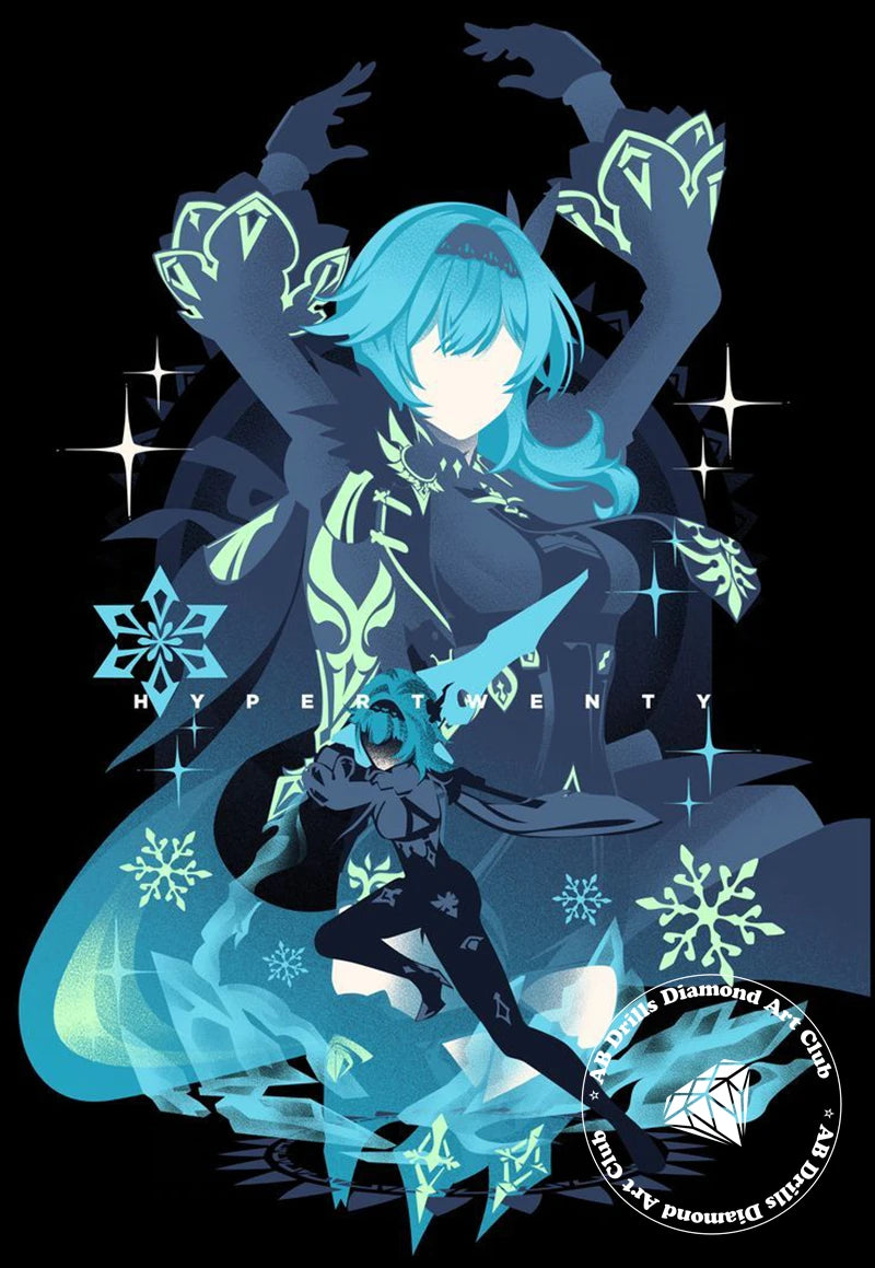 Genshin Impact 5D DIY AB Diamond Painting Anime Game Girl Xiao And Zhongli Cross Stitch Rhinestones Mosaic Embroidery Home Decor