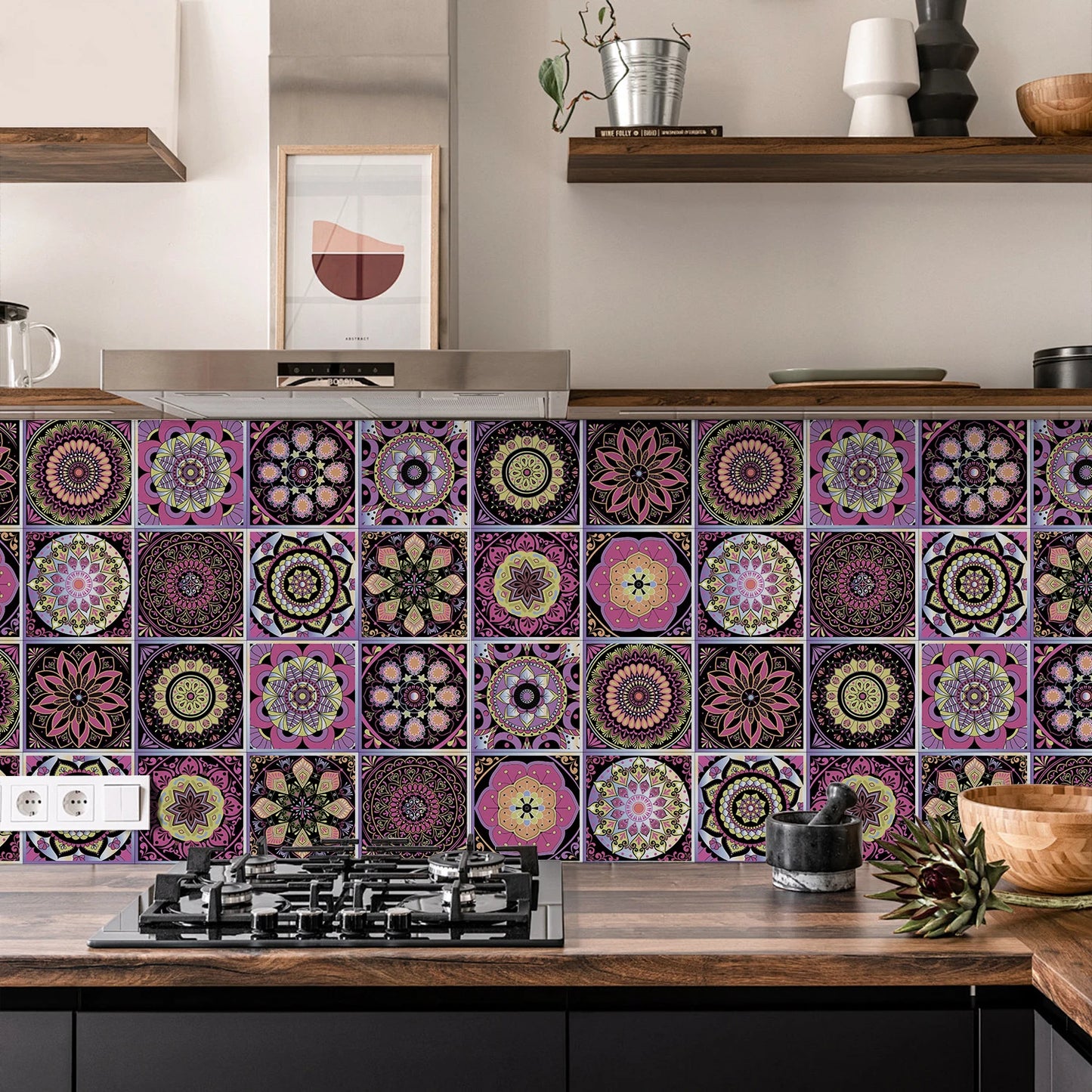 Classic Tile Self-adhesive Wallpaper, Waterproof Thickened PE Foam Wall Sticker for Bedroom, Bathroom, Kitchen, Tile Sticker