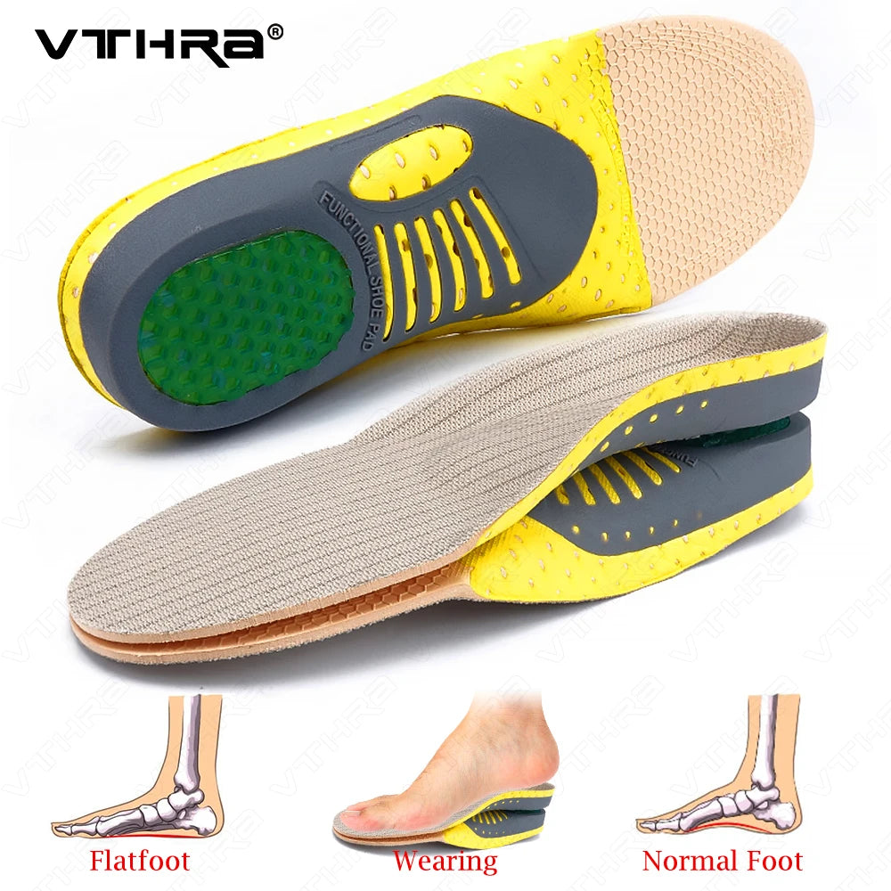 VTHRA Flat Feet Insoles Arch Support Insole Orthopedic Shoes Sole for Men Women Orthopedic Shoe Pad O/X Leg Correction Foot Care