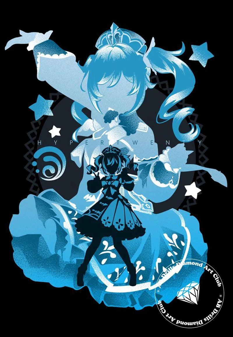 Genshin Impact 5D DIY AB Diamond Painting Anime Game Girl Xiao And Zhongli Cross Stitch Rhinestones Mosaic Embroidery Home Decor