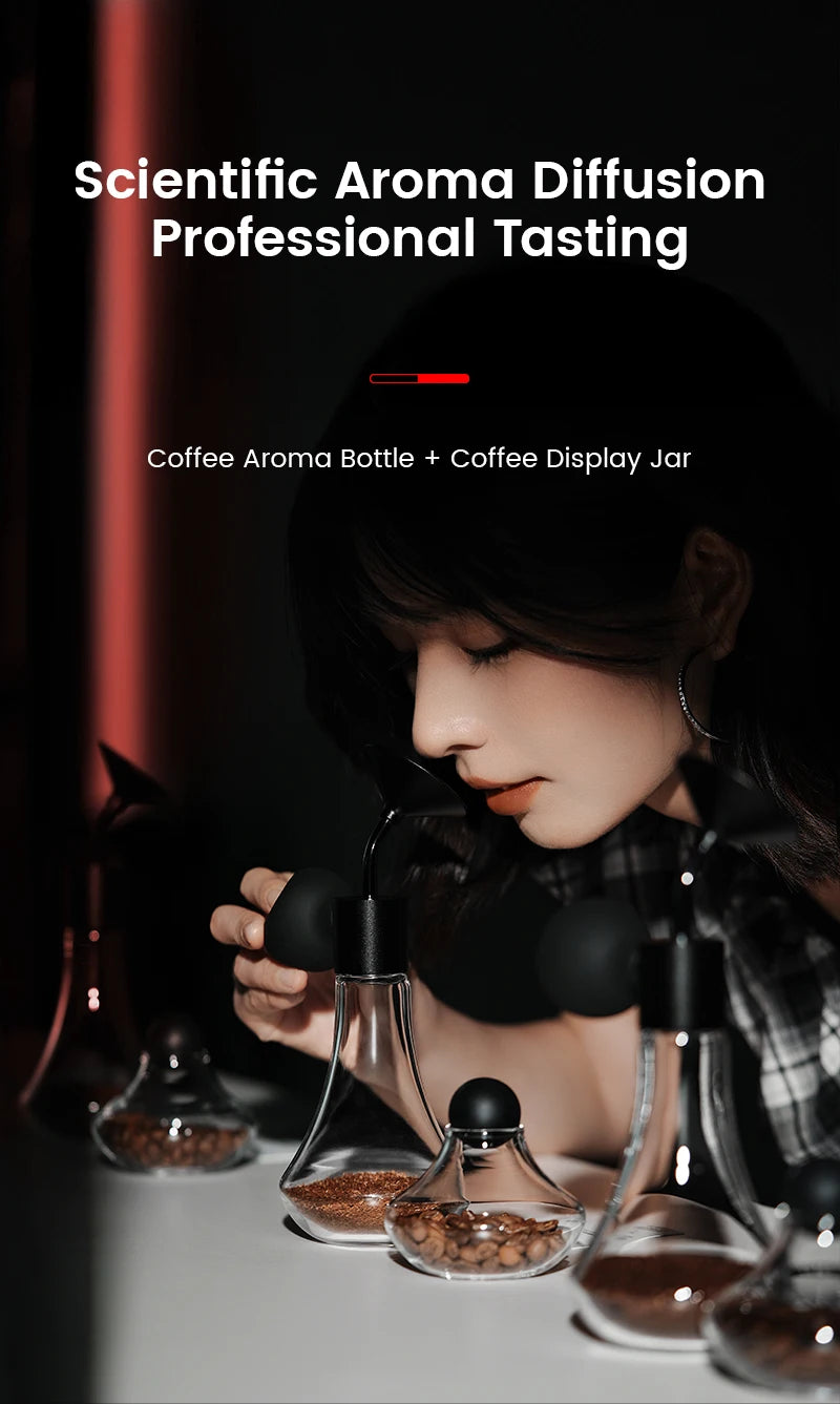 MHW-3BOMBER Coffee Aroma Bottle & Display Jar Coffee Bean Container Sample Storage Jar Coffee Scent Display For Barista Tasting