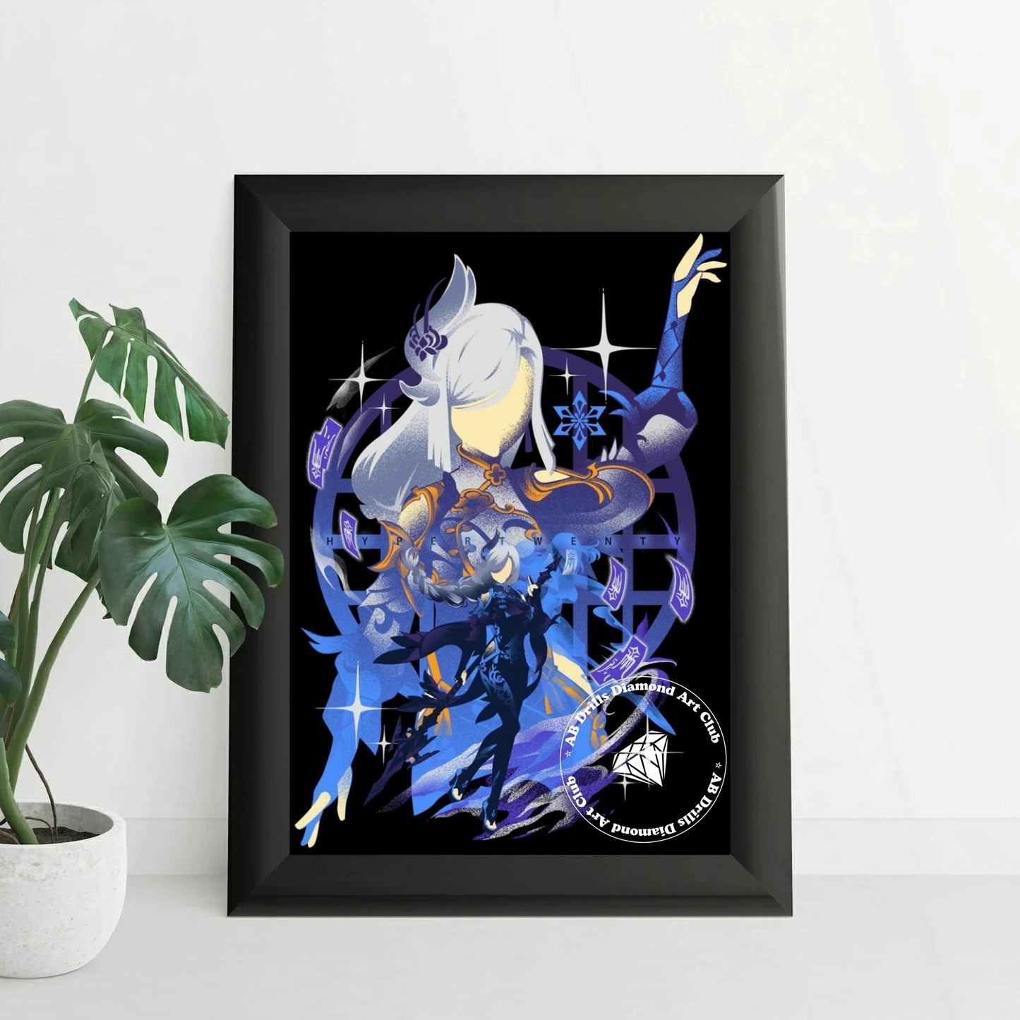 Genshin Impact 5D DIY AB Diamond Painting Anime Game Girl Xiao And Zhongli Cross Stitch Rhinestones Mosaic Embroidery Home Decor