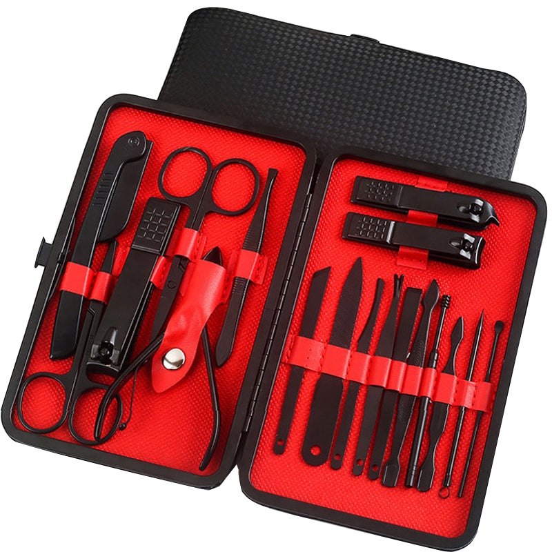Set di Forbici Professionali, Tagliaunghie, Cucchiaino per Orecchie, Pinze per Pellicine, Tronchesine per Unghie, Coltello per Pedicure, Strumento per Rimuovere l'Unghia Incarnita
